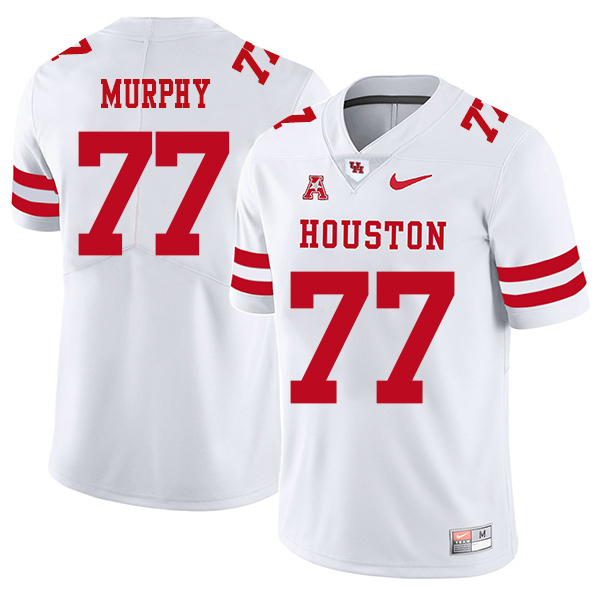 Keenan Murphy Houston Cougars Men's Jersey - #77 NCAA White Stitched Authentic