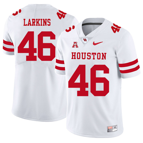Melvin Larkins Houston Cougars Men's Jersey - #46 NCAA White Stitched Authentic
