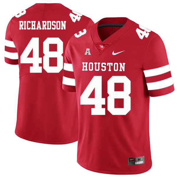 Torrey Richardson Houston Cougars Men's Jersey - #48 NCAA Red Stitched Authentic