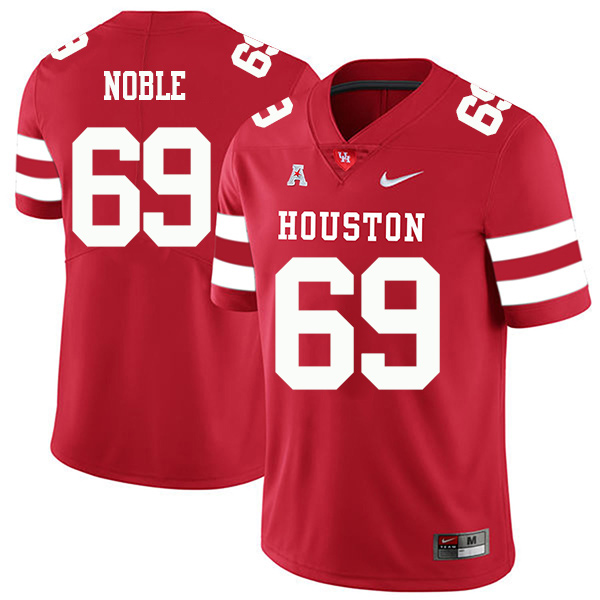 Will Noble Houston Cougars Men's Jersey - #69 NCAA Red Stitched Authentic
