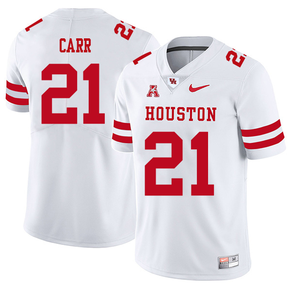 Patrick Carr Houston Cougars Men's Jersey - #21 NCAA White Stitched Authentic