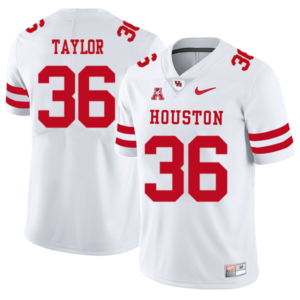 Zaire Taylor Houston Cougars Men's Jersey 36 NCAA White Stitched