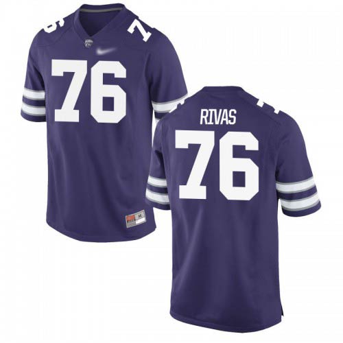 Josh Rivas Kansas State Wildcats Men's Jersey - #76 NCAA Purple Game