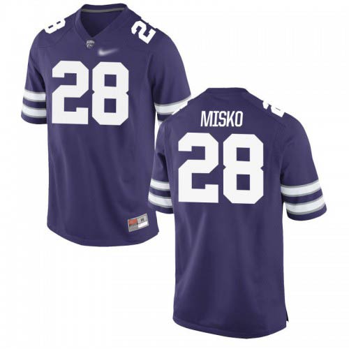 Spencer Misko Kansas State Wildcats Men's Jersey - #28 NCAA Purple Game