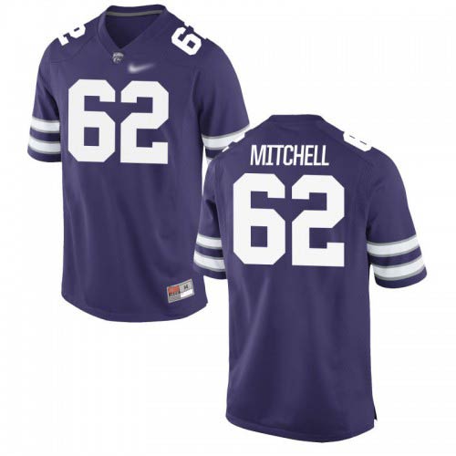 Tyler Mitchell Kansas State Wildcats Men's Jersey - #62 NCAA Purple Game