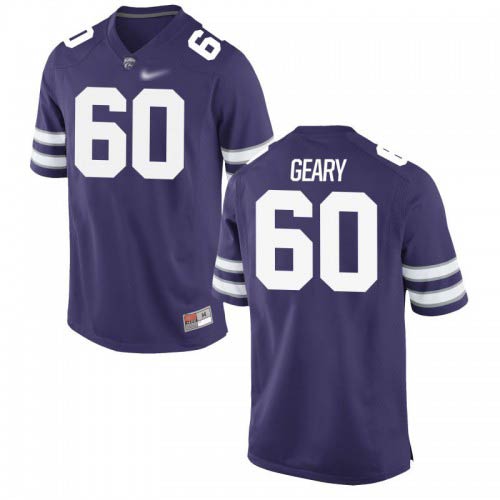 Will Geary Kansas State Wildcats Men's Jersey - #60 NCAA Purple Game