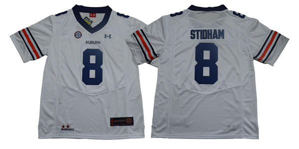 Men's Auburn Tigers #8 Jarrett Stidham Under Armour White Football Jersey