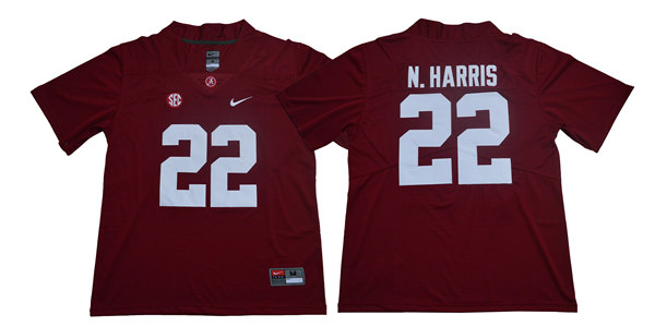 Men's Alabama Crimson Tide #22 Najee Harris Nike Red Football Jersey