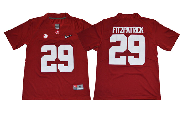 Men's Alabama Crimson Tide #29 Minkah Fitzpatrick Nike Red Football Jersey