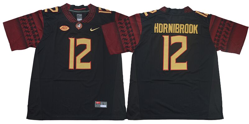 Florida State Seminoles #12 Alex Hornibrook Black Football Jersey