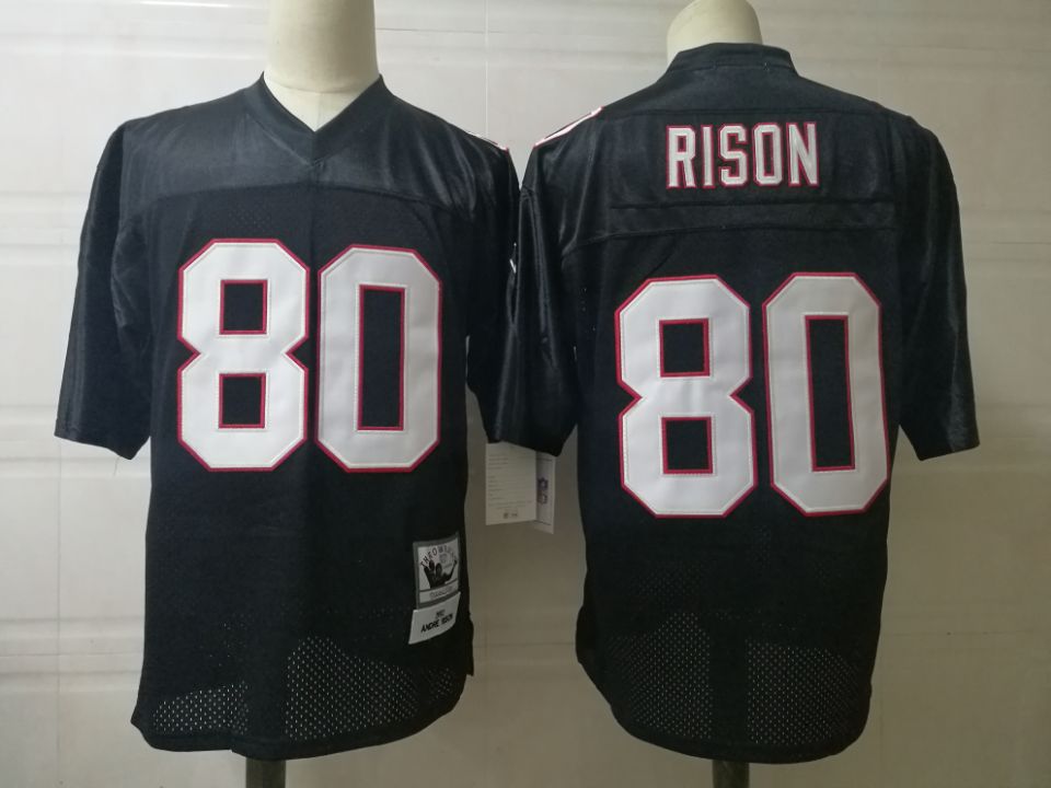 Men's Atlanta Falcons #80 Andre Rison Mitchell & Ness Black 1992 Retired Player  Football Jersey