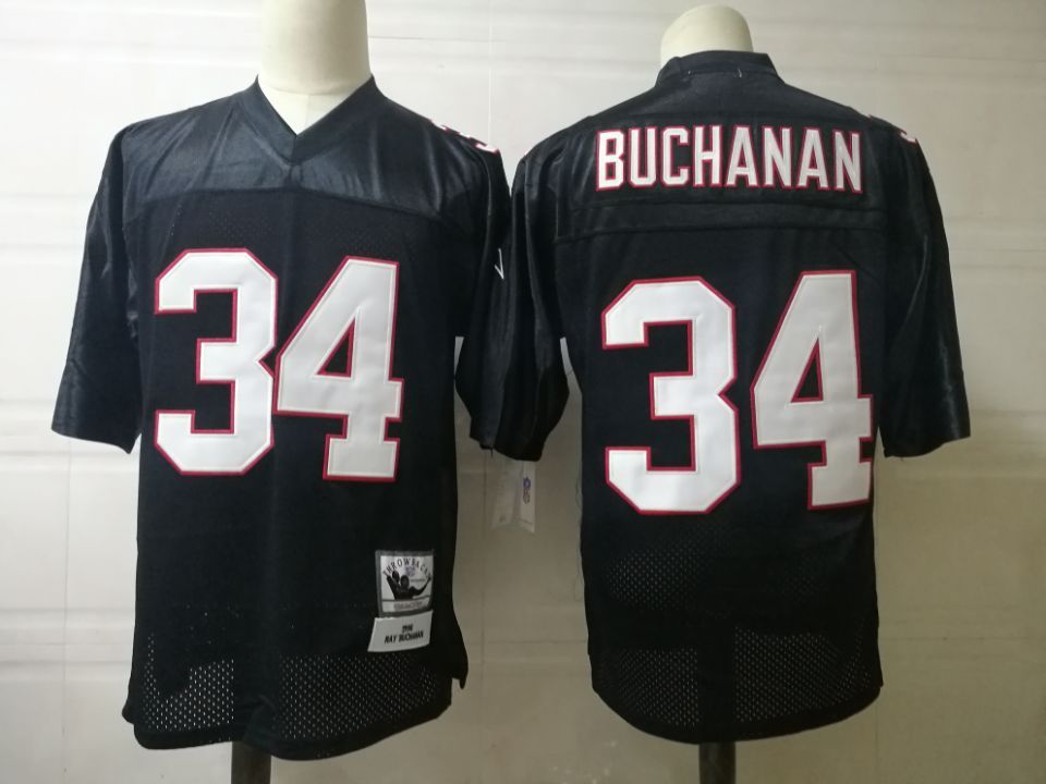 Men's Atlanta Falcons #34 Ray Buchanan Mitchell & Ness Black 1998 Retired Player Football Jersey
