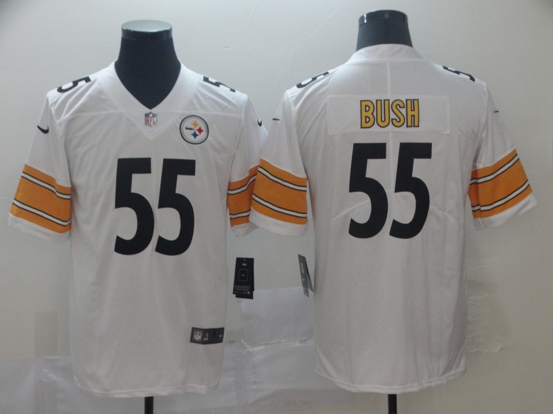 Men's Pittsburgh Steelers #55 Devin Bush Jr Nike White Game Football Jersey