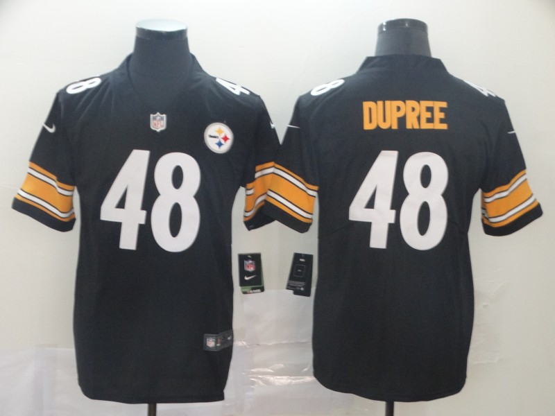 Men's  Pittsburgh Steelers #48 Bud Dupree Nike Black Player Game Football Jersey