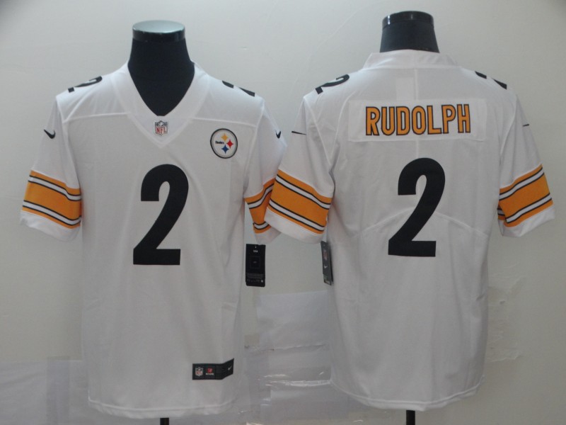 Men's Pittsburgh Steelers #2 Mason Rudolph Nike White Game Football Jersey