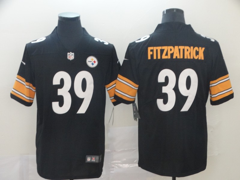 Men's  Pittsburgh Steelers #39 Minkah Fitzpatrick Black Player Game Football Jersey