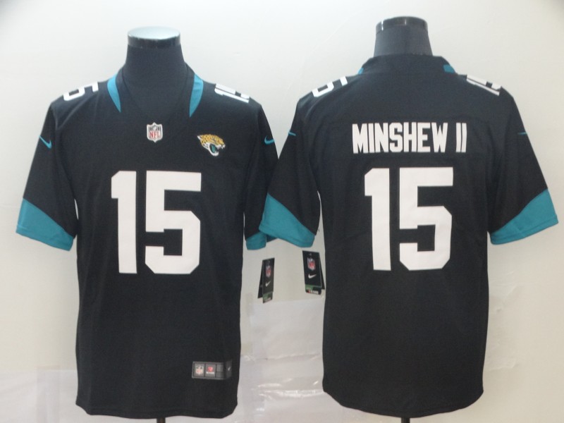 Men's Jacksonville Jaguars #15 Gardner Minshew II Nike Black Vapor Untouchable  Jersey