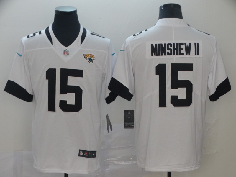Men's Jacksonville Jaguars #15 Gardner Minshew II Nike White Vapor Untouchable Limited Jersey