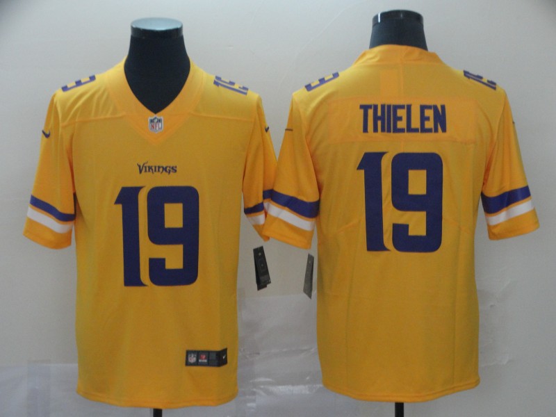 Men's Minnesota Vikings #19 Adam Thielen Nike Gold Inverted Limited Jersey