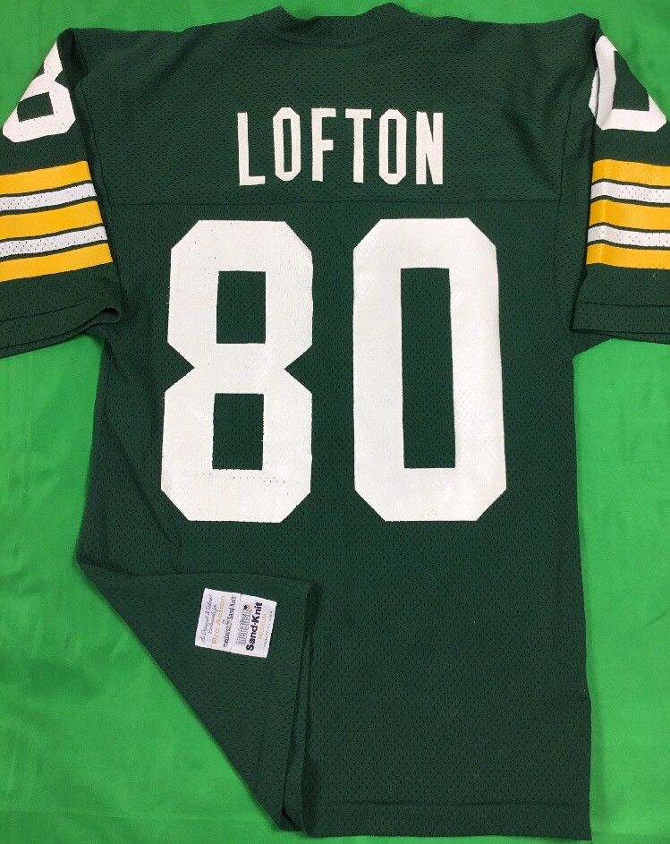 Men's Green Bay Packers #80 James Lofton 1985 Mitchell & Ness Retired Player Jersey 
