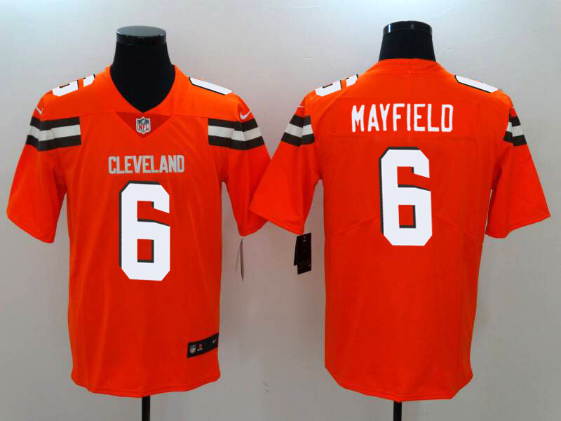 Men's Cleveland Browns #6 Baker Mayfield Stitched Nike Orange Vapor Player Limited Jersey