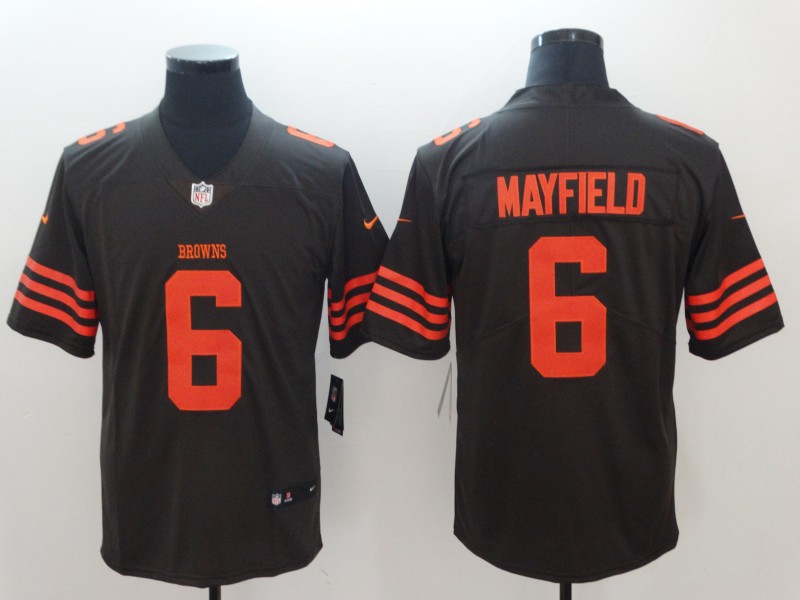 Men's Cleveland Browns #6 Baker Mayfield Nike Brown Alternate Legend Jersey