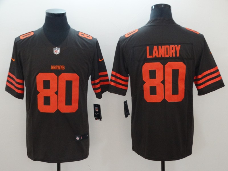 Men's Cleveland Browns #80 Jarvis Landry Nike Brown Color Rush Legend Player Jersey