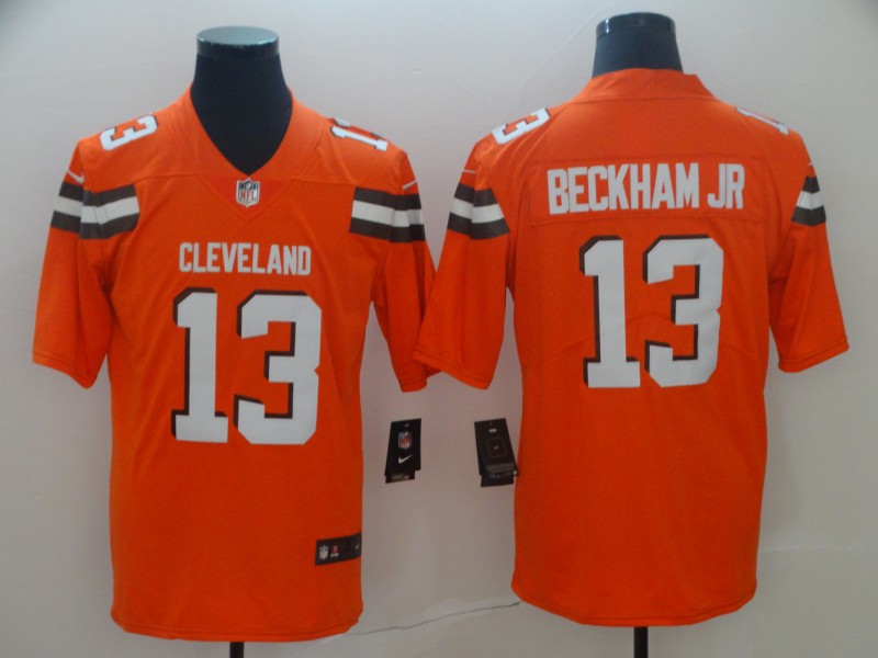 Men's Cleveland Browns #13 Odell Beckham Jr Stitched Nike Orange Vapor Player Limited Jersey