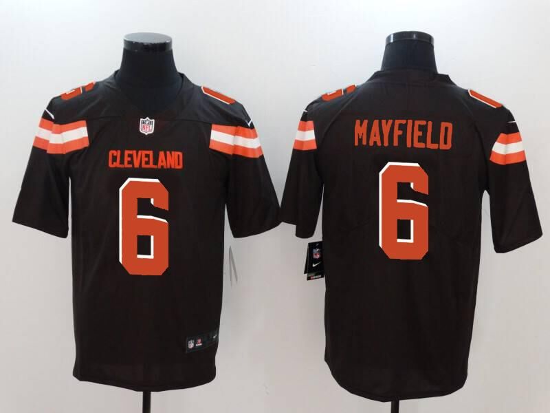 Men's Cleveland Browns #6 Baker Mayfield Stitched Nike Brown Vapor Player Limited Jersey