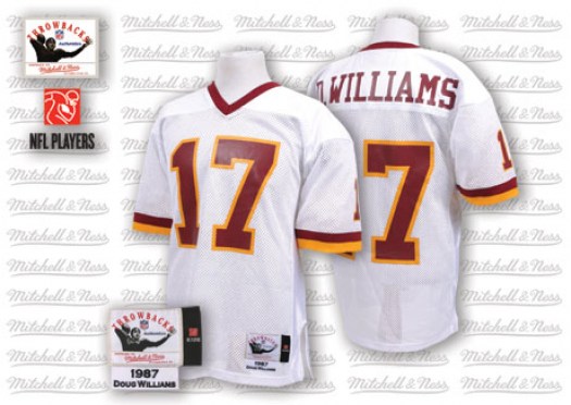 Men's Washington Redskins #17 Doug Williams 1987 Washington Redskins NFL Jersey -3