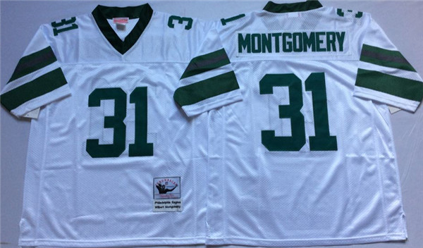 Mens Philadelphia Eagles #31 Wilbert Montgomery Retired Player Green Throwback Jersey