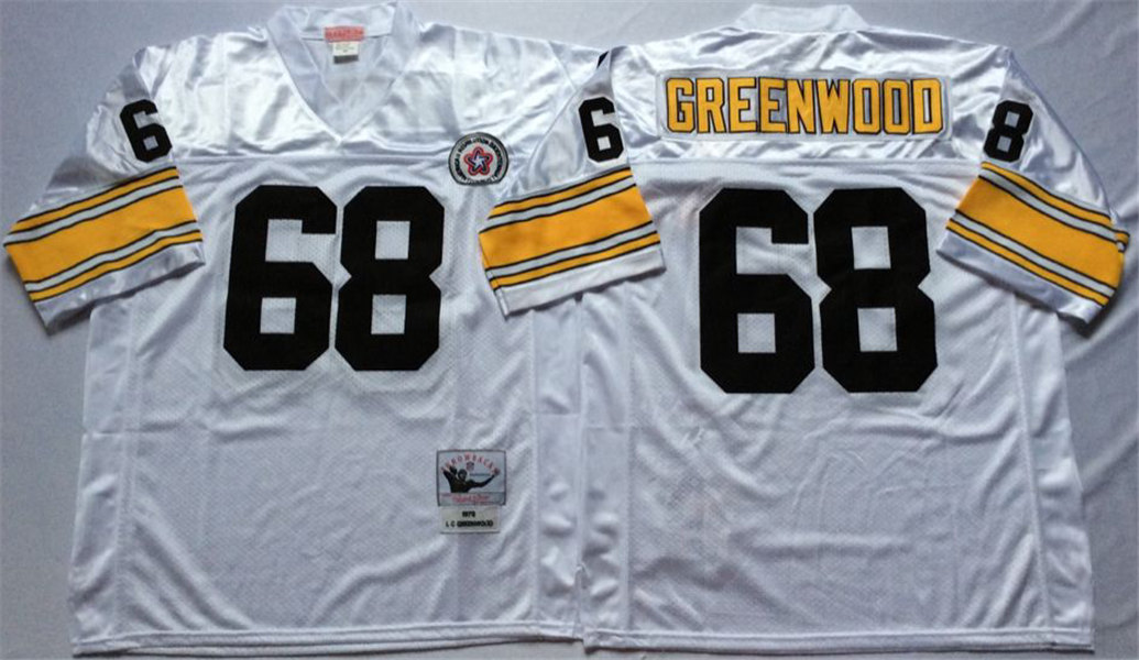 Men's Pittsburgh Steelers 1979 #68 L.C. Greenwoo Mitchell & Ness Throwback Football Jersey