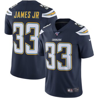 Men's Los Angeles Chargers #33 Derwin James Nike Navy NFL 100 Vapor Limited Jersey