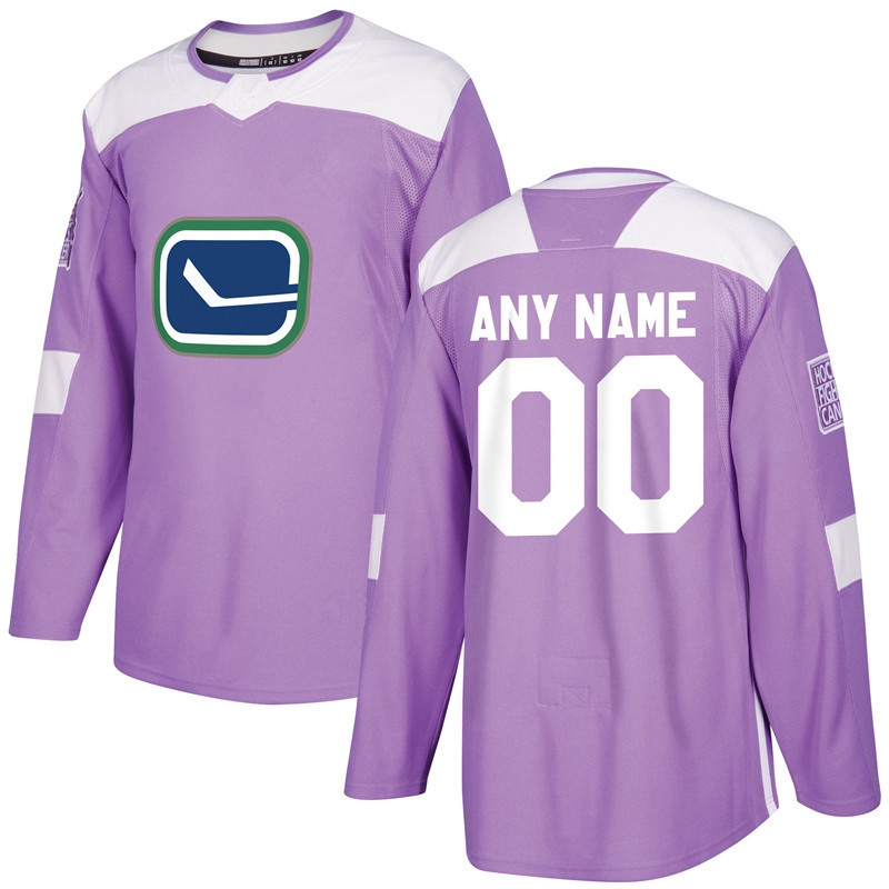 Men's Vancouver Canucks adidas Fights Cancer Practice Custom Jersey