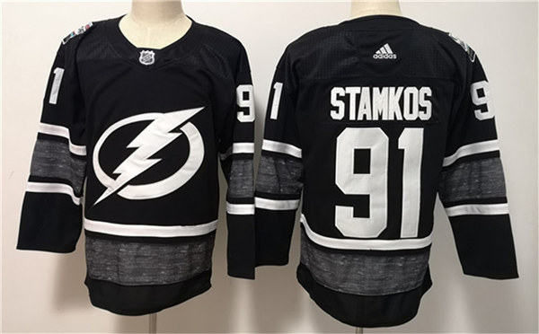 Men's Tampa Bay Lightning #91 Steven Stamkos adidas Black 2019 All Star Jersey