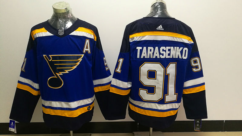 Men's St. Louis Blues #91 Vladimir Tarasenko adidas Home Blue Jersey