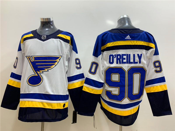 Men's St. Louis Blues #90 Ryan O'Reilly adidas Away White Jersey