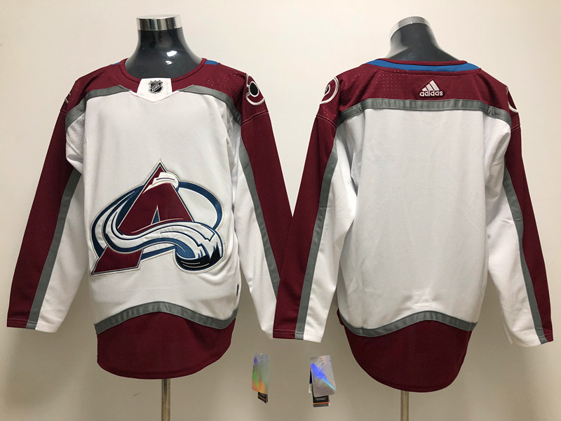 Men's Colorado Avalanche Blank Fanatics White away Team Jersey 
