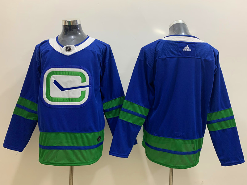 Mens Vancouver Canucks Blank adidas Alternate Blue Third Player Jersey 