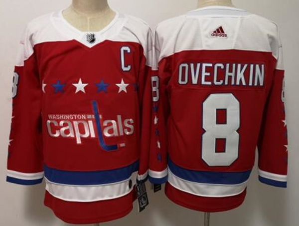 Men's Washington Capitals #8 Alexander Ovechkin adidas Red Alternate Jersey