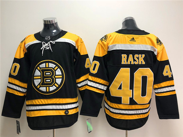 Men's Boston Bruin #40 Tuukka Rask adidas Home Black Jersey