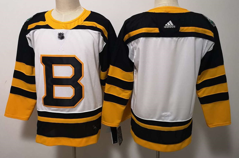 Men's Boston Bruins Blank adidas White 2019 Winter Classic Jersey