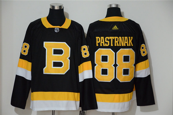 Men's Boston Bruin #88 David Pastrnak adidas Third Black Retro 1948 Jersey