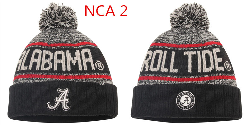 NCAA Alabama Crimson Tide Grey Black beanies Caps