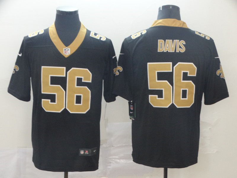 Men's New Orleans Saints #56 Demario Davis Black Nike Vapor Untouchable Limited Jersey 