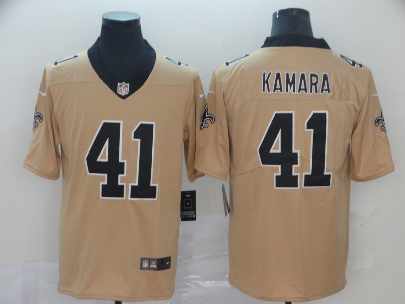 Men's New Orleans Saints #41 Alvin Kamara  Nike Gold Inverted Legend Jersey