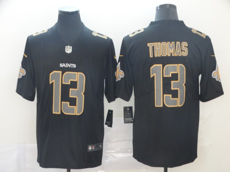 Men's New Orleans Saints #13 Michael Thomas Nike Fashion Impact Black Limited Jersey