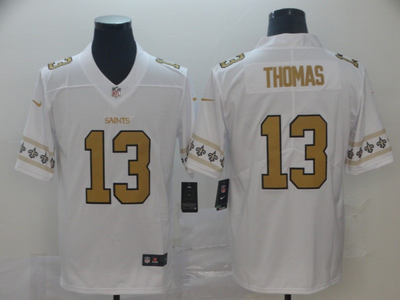 Men's New Orleans Saints #13 Michael Thomas Nike NFL team logo cool edition jerseys 