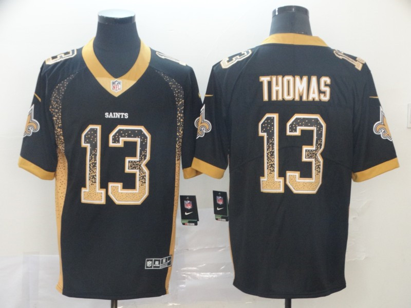 Men's New Orleans Saints #13 Michael Thomas Black Nike Drift Fashion Limited Jersey