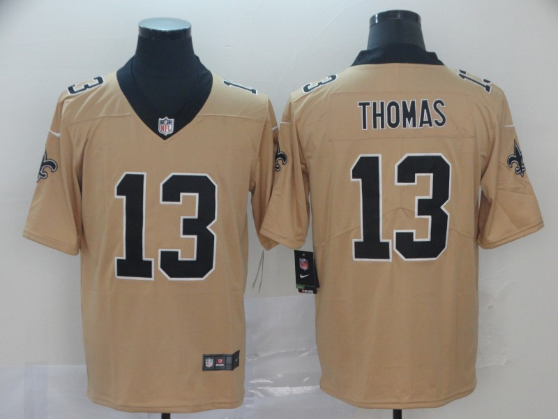 Men's New Orleans Saints #13 Michael Thomas Gold Nike Drift Fashion Limited Jersey